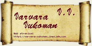 Varvara Vukoman vizit kartica